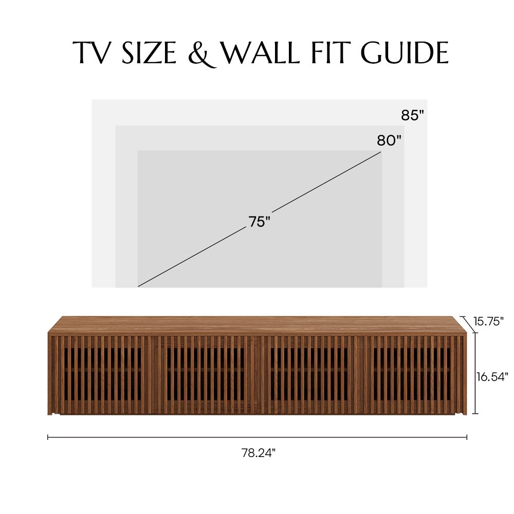 Modern Walnut Color MDF TV Stands