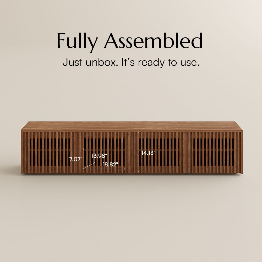 Modern Minimalist Walnut Color MDF TV Stands