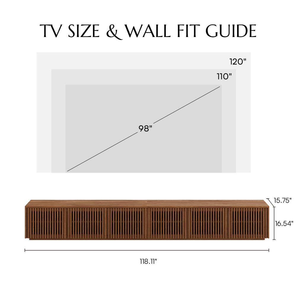 Low Walnut Color MDF TV Stands