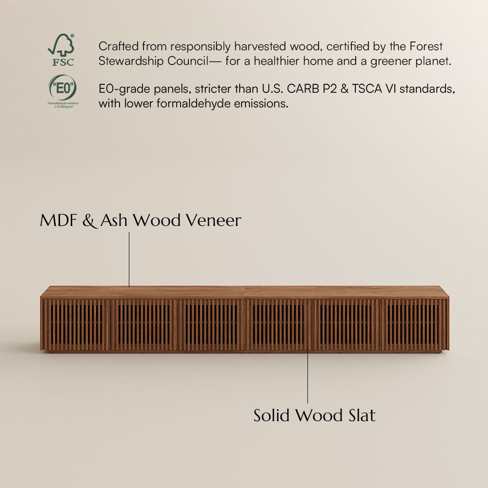 Aeolus Walnut Color MDF TV Stands