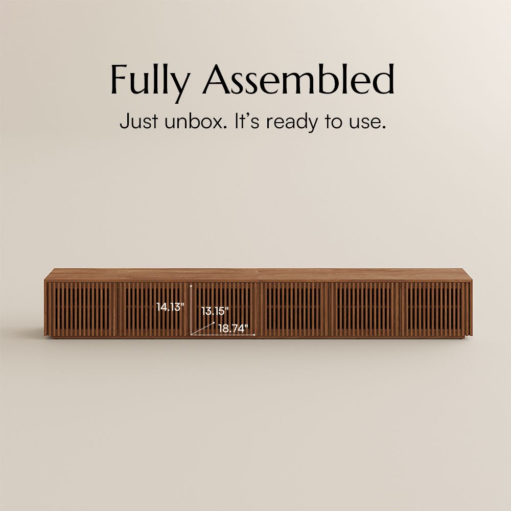 Aeolus Walnut Color MDF TV Stands