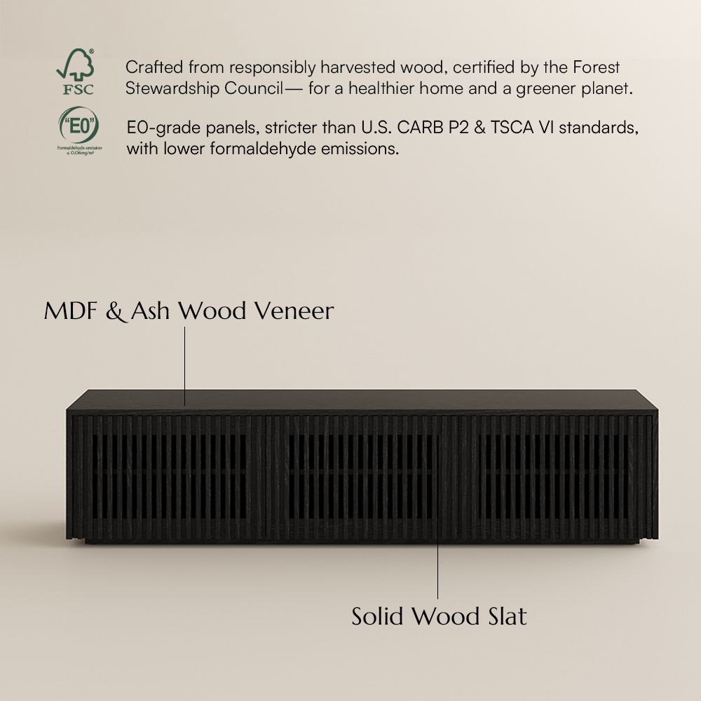 Perfect for 65 Inch TV Black MDF TV Stands