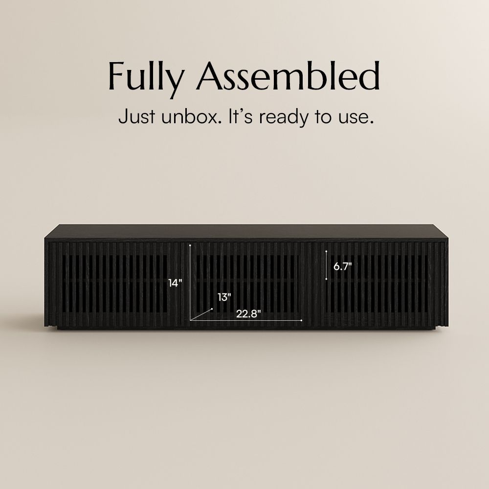 with Shelves Black MDF TV Stands