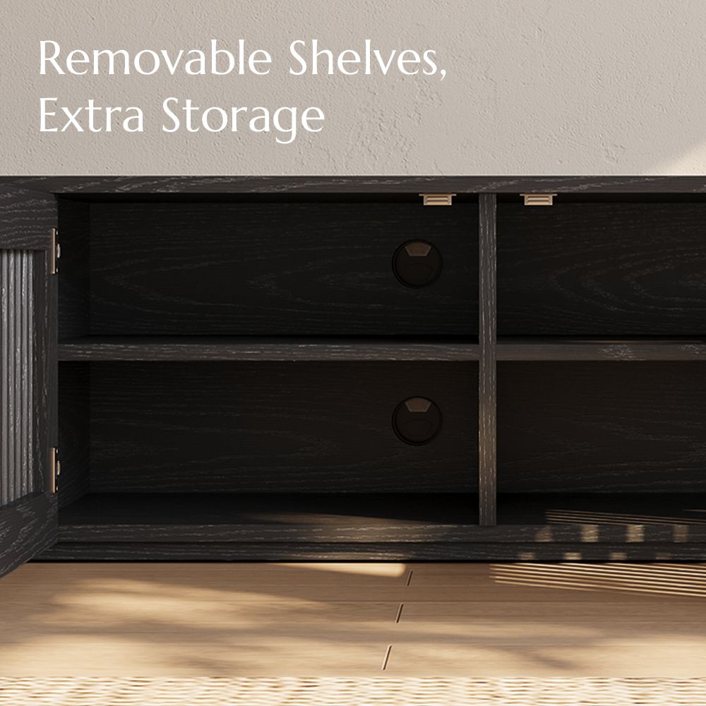 Mid Century Modern Black MDF TV Stands