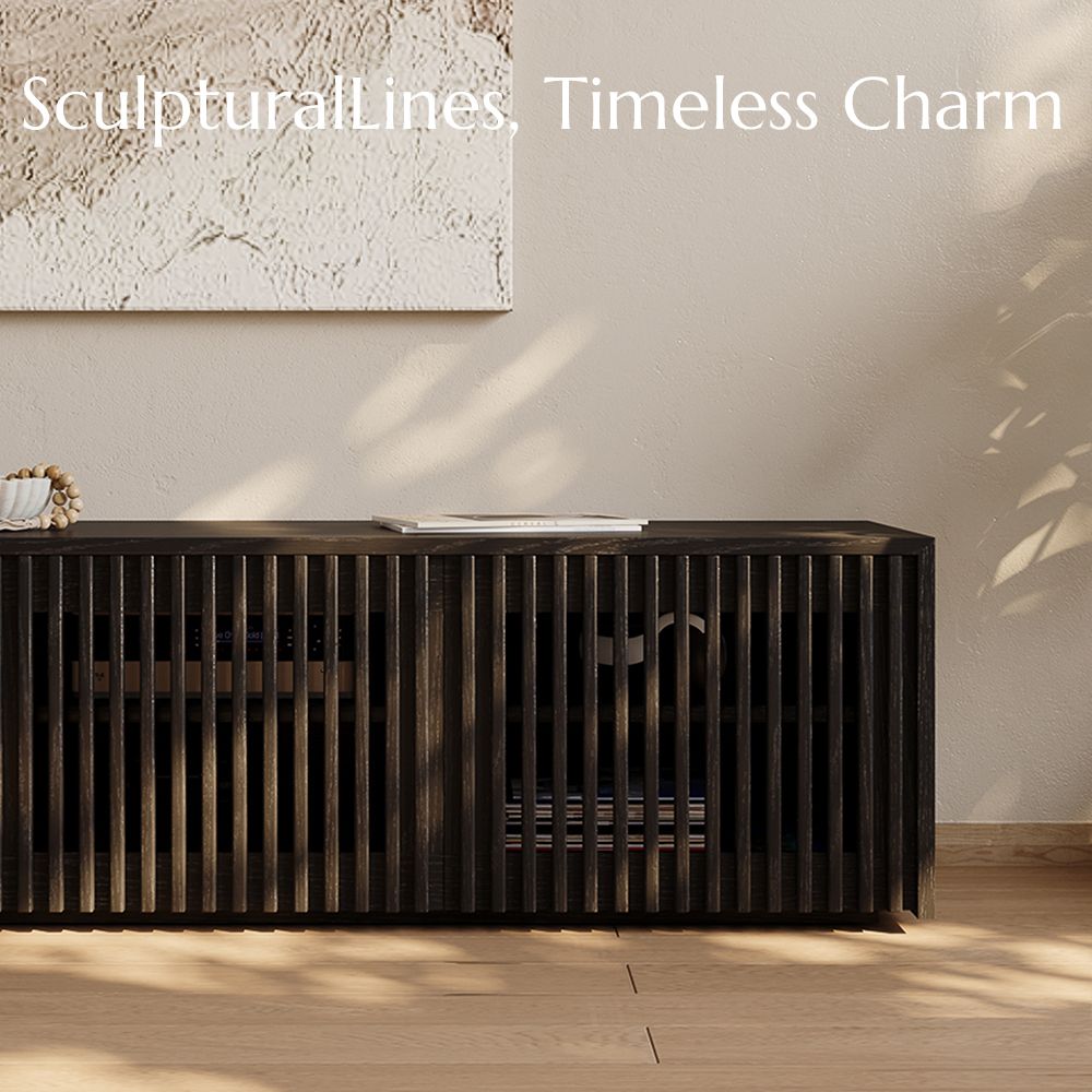 Aeolus Black MDF TV Stands