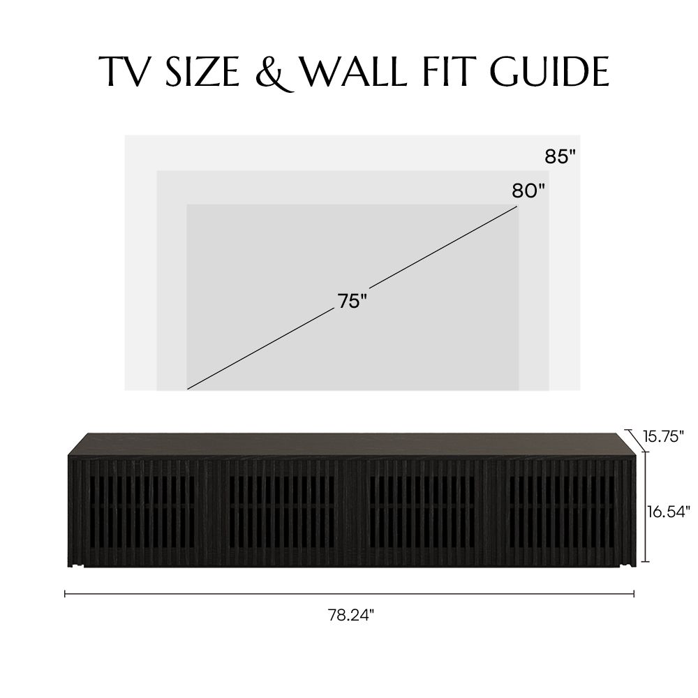 Wood Black MDF TV Stands