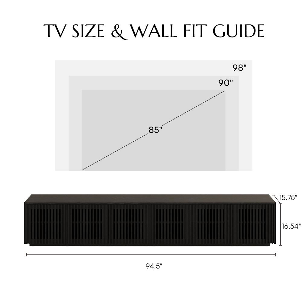 Mid Century Modern Black MDF TV Stands