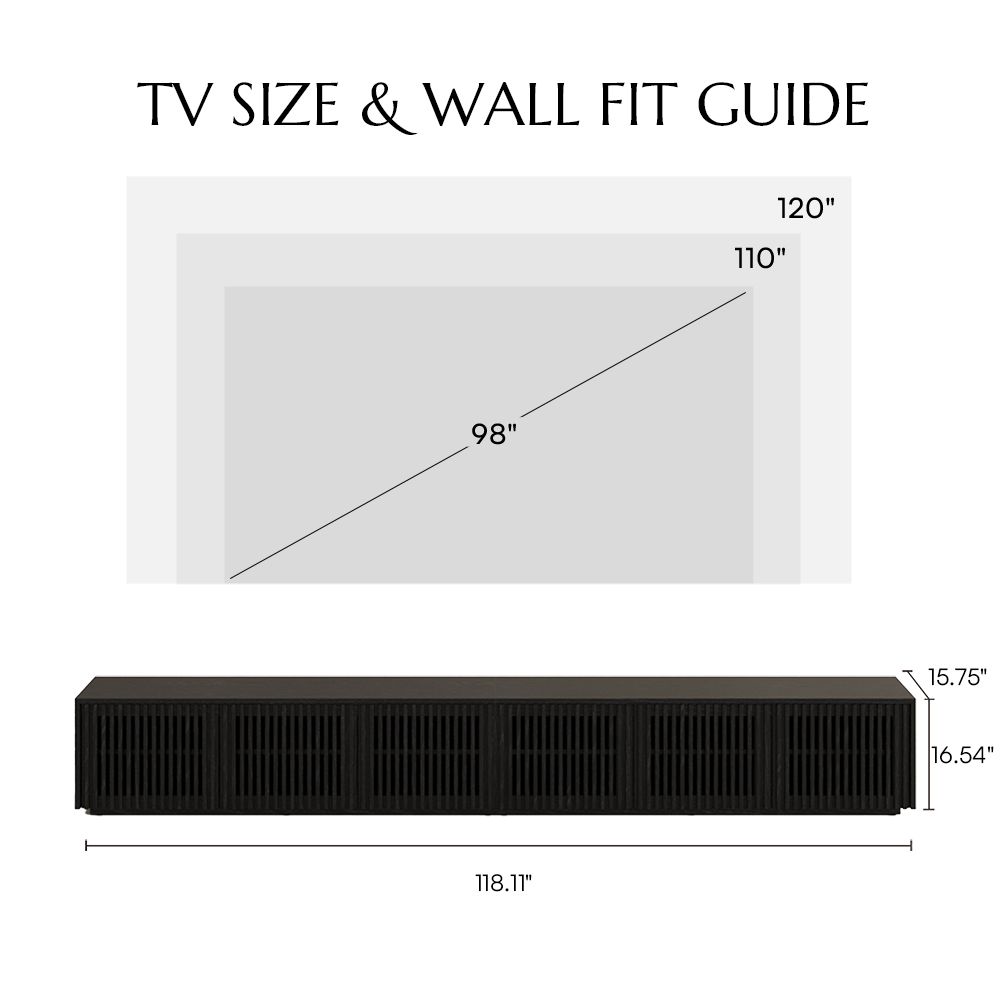 Large Black MDF TV Stands
