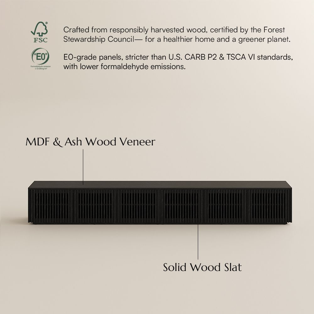 Mid Century Modern Black MDF TV Stands