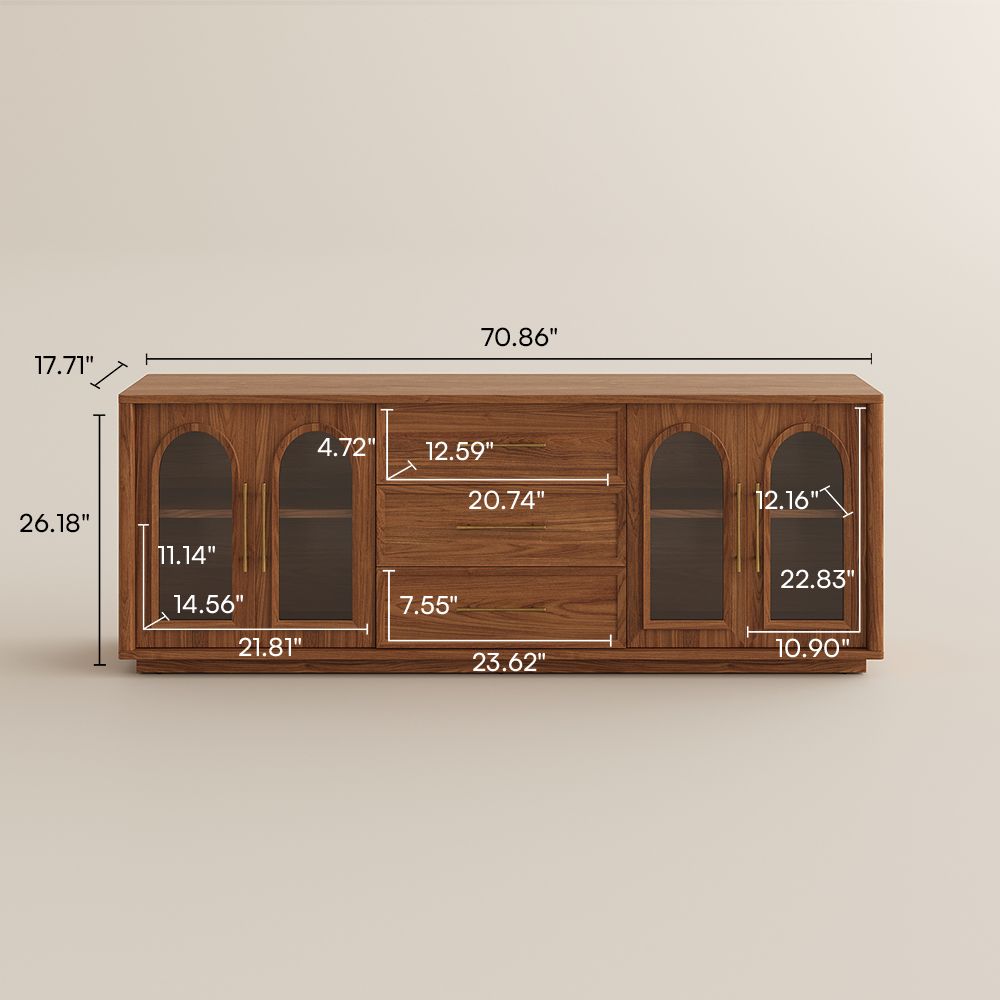 Cloister Walnut Color Engineered Wood TV Stands