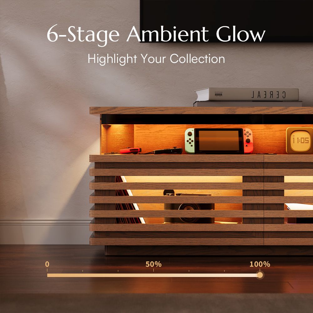 Selene Walnut Color Engineered Wood TV Stands