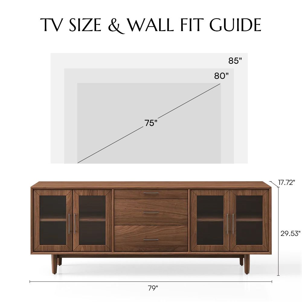 Partly Assemble Walnut Color MDF TV Stands