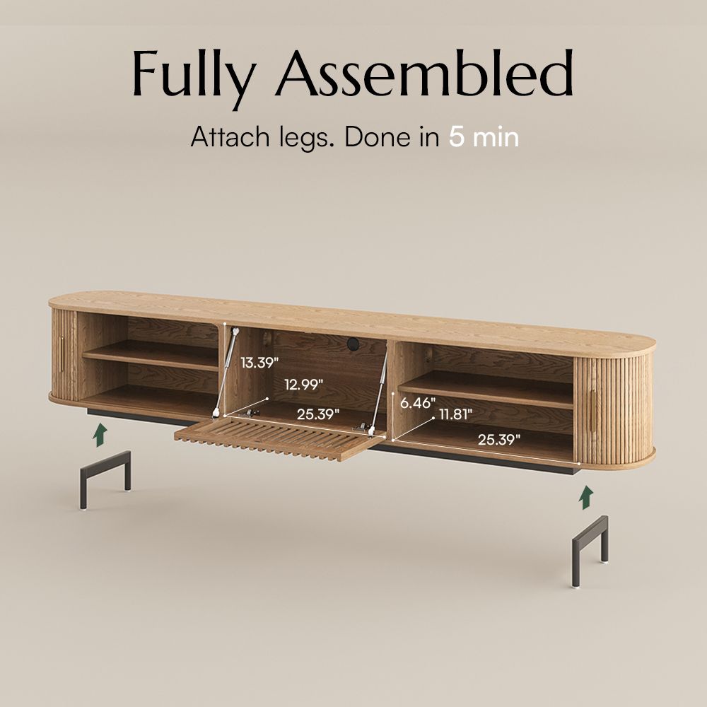 Partly Assemble Oak Plywood TV Stands