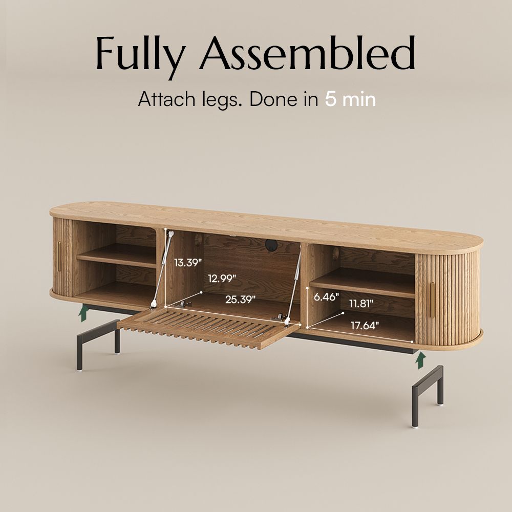 Partly Assemble Oak Plywood TV Stands
