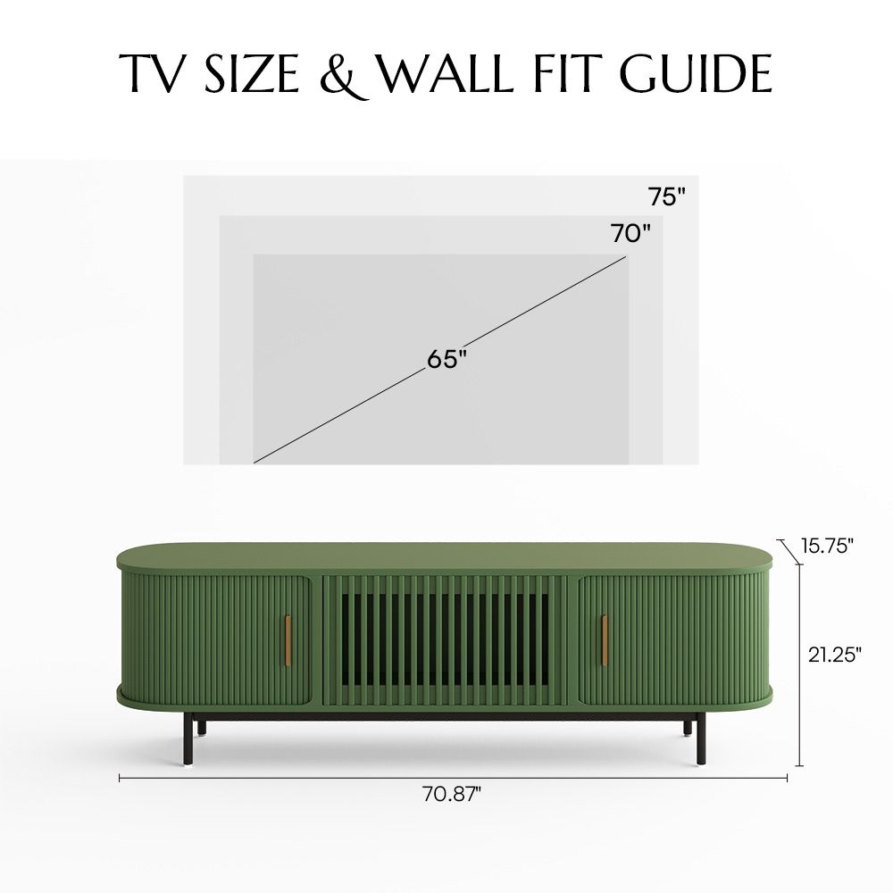 Eos Green Plywood TV Stands
