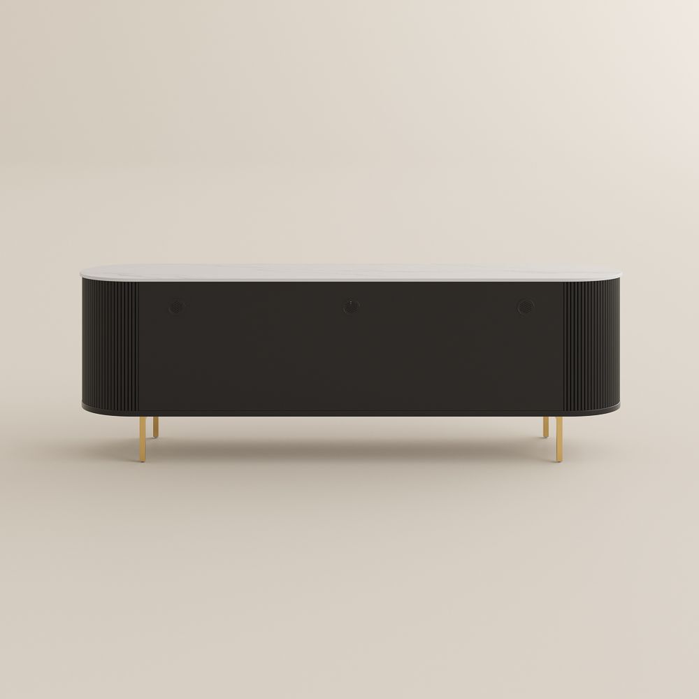 Modern Black & White Engineered Wood TV Stands