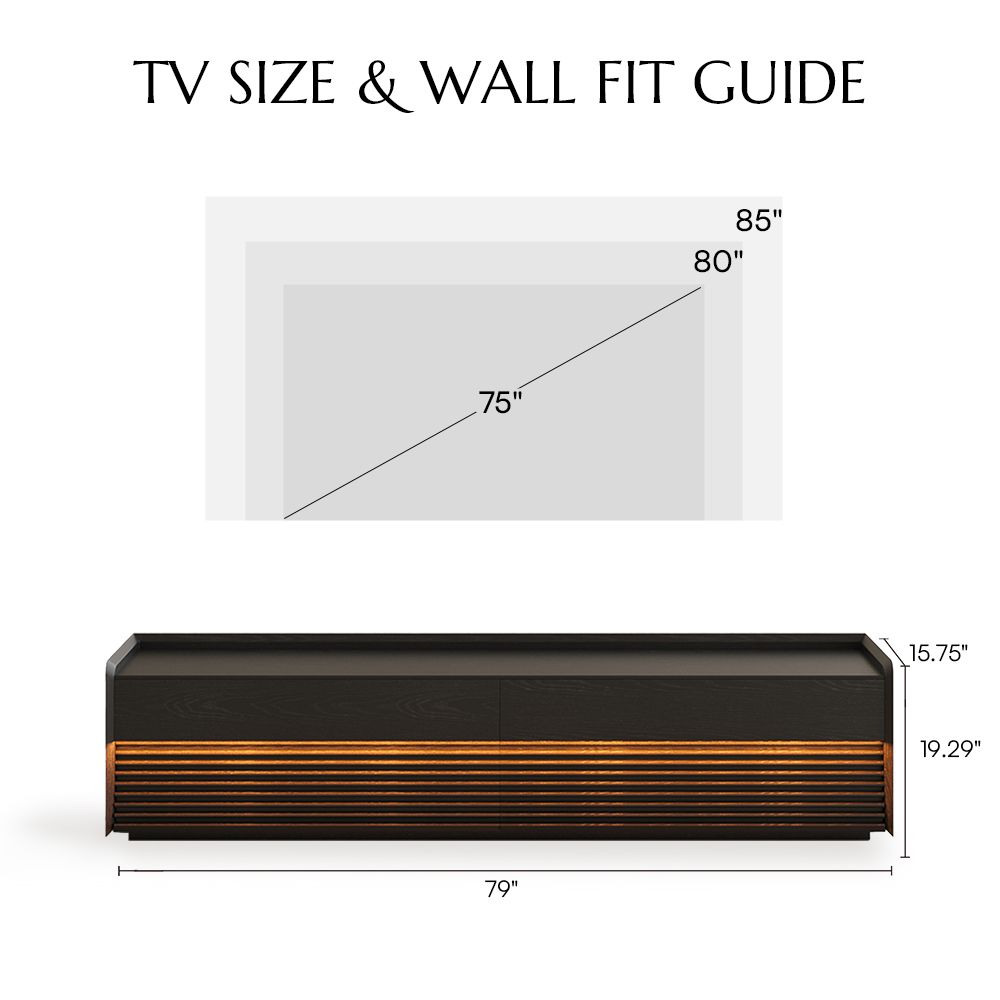 Ansel Black Plywood TV Stands