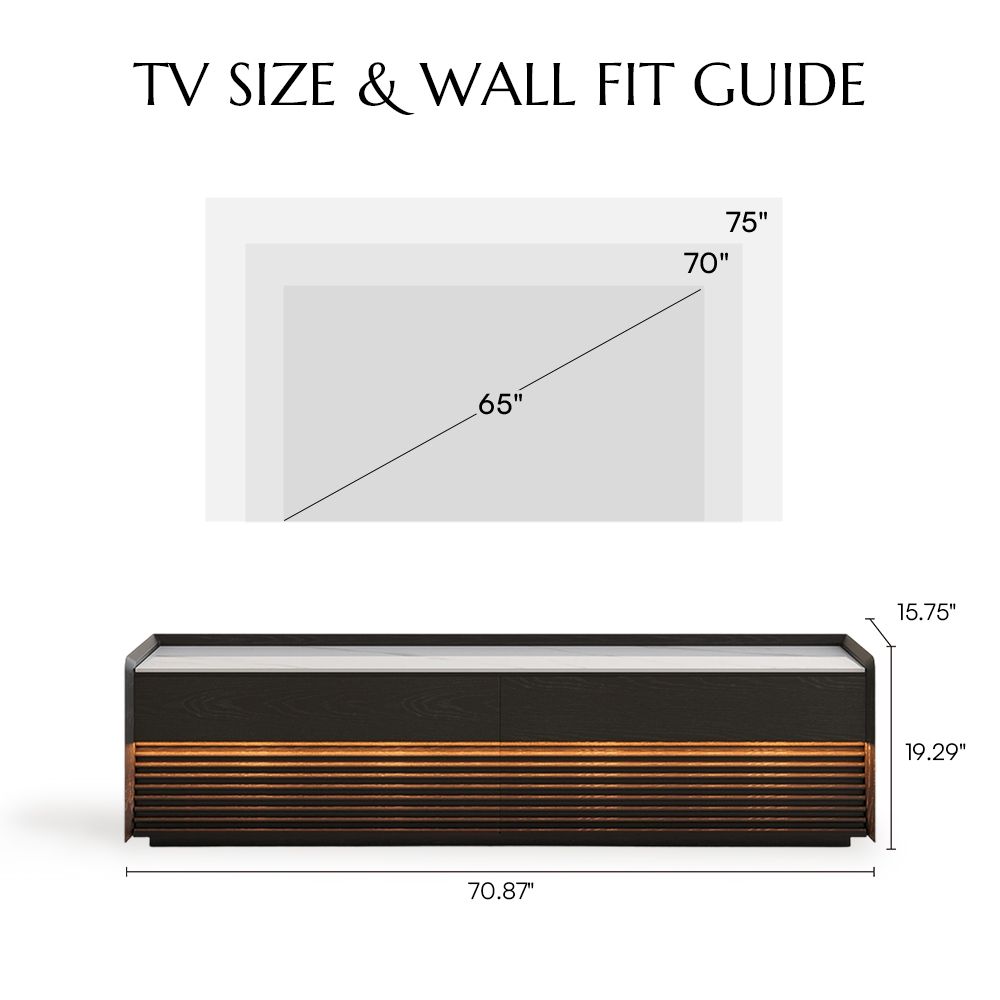 Low Black Plywood TV Stands