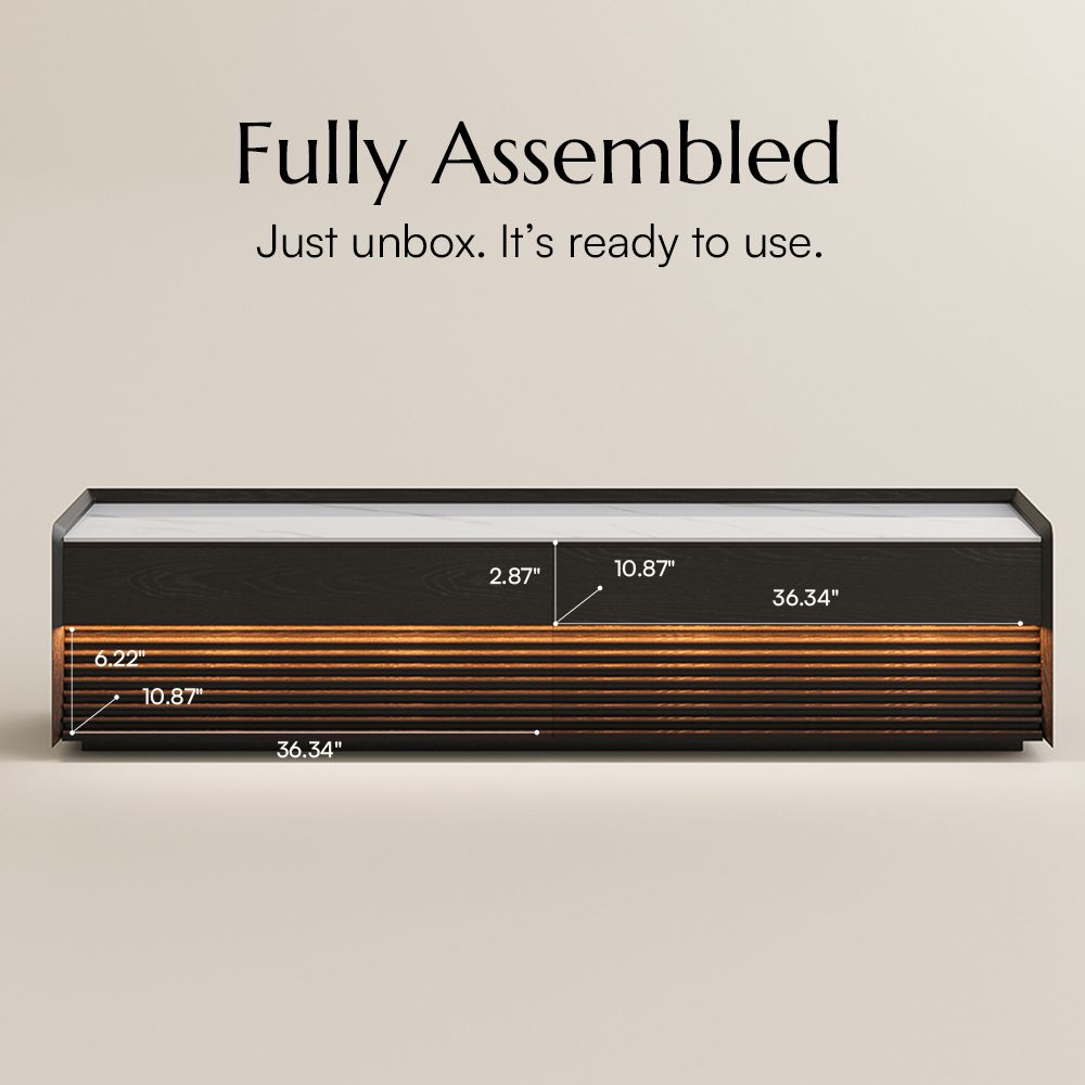 Low Black Plywood TV Stands