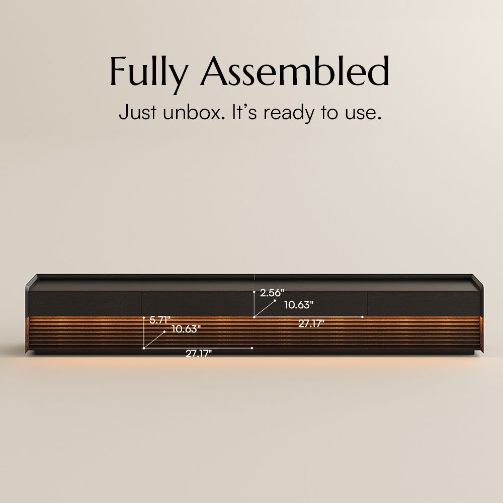 with Storage Black Plywood TV Stands