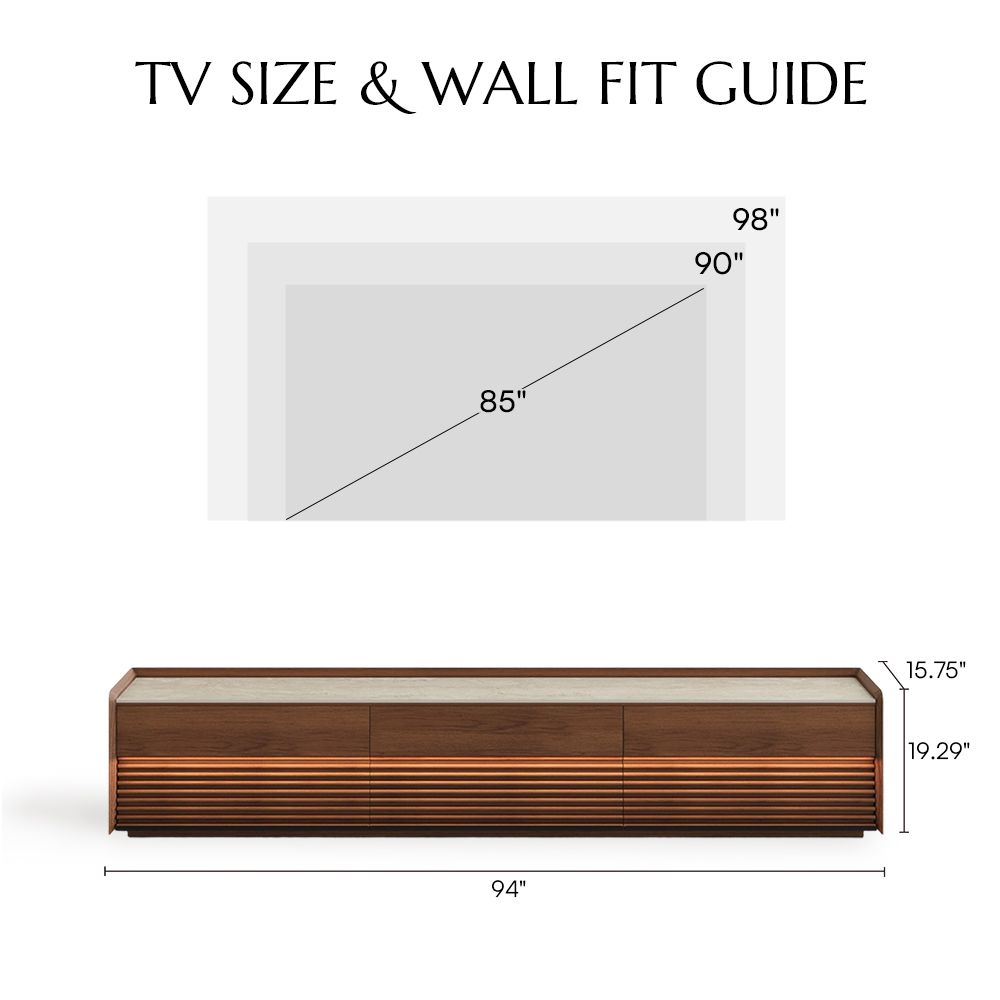 Ansel Walnut Color Plywood TV Stands