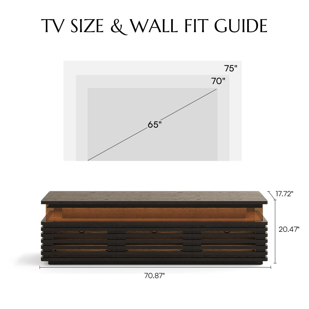 Wood Black Engineered Wood TV Stands