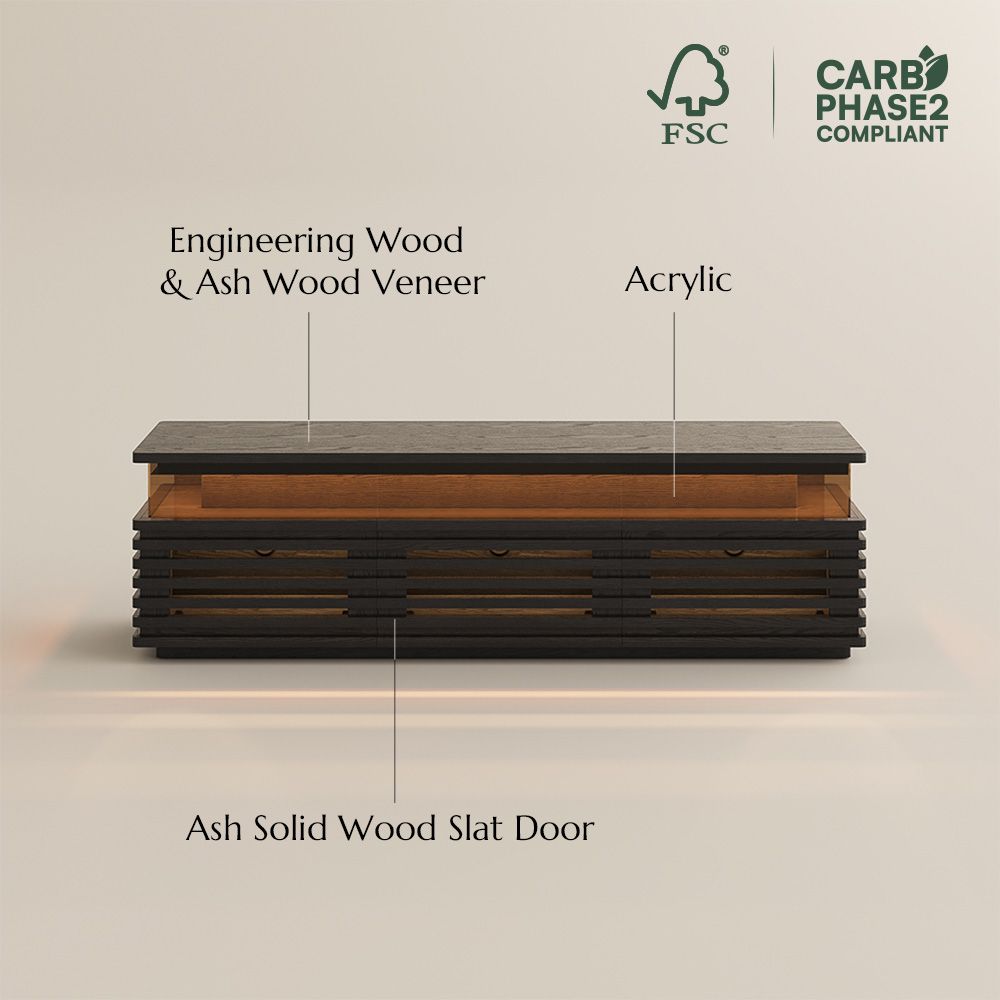 Fully Assemble Black Engineered Wood TV Stands