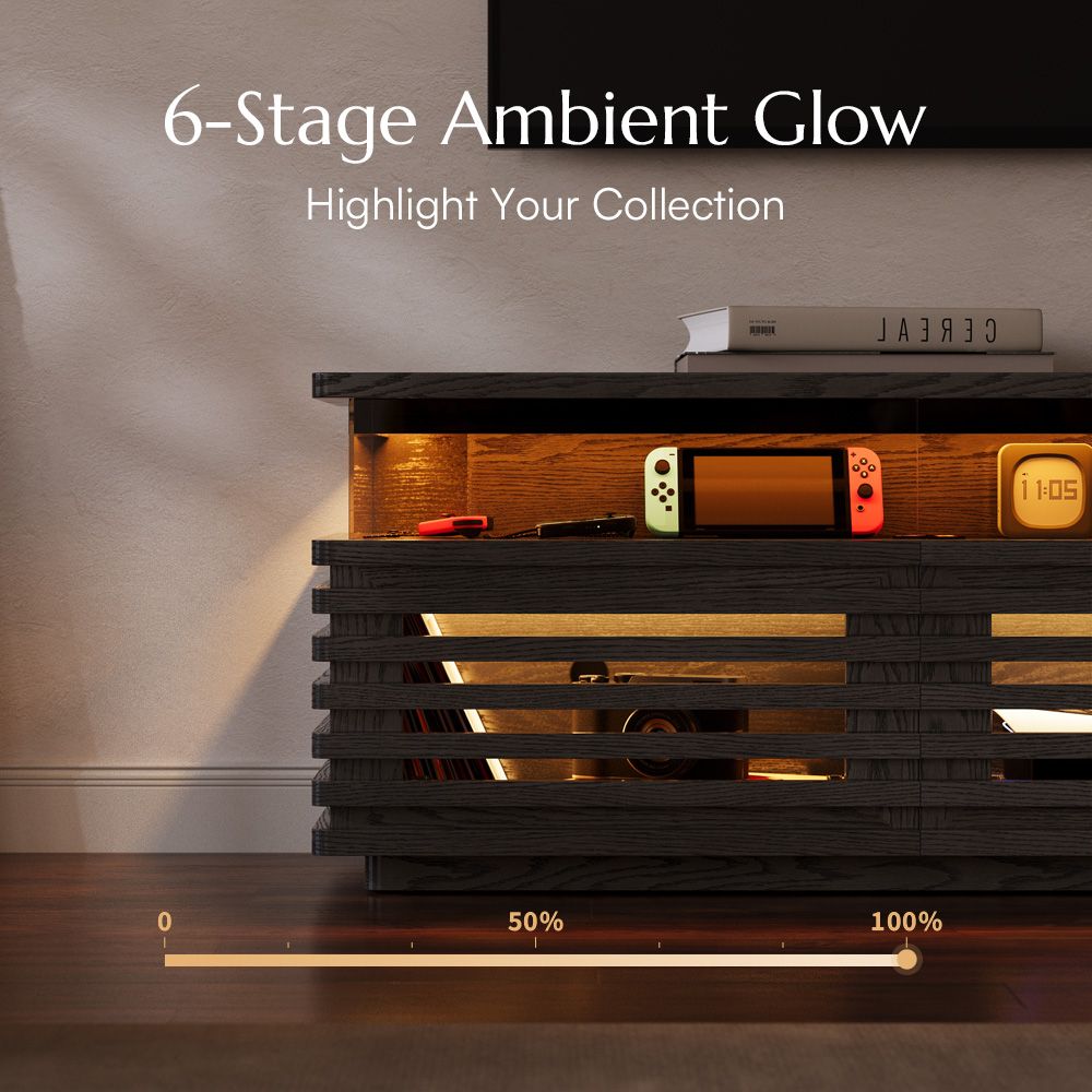 Black Black Engineered Wood TV Stands