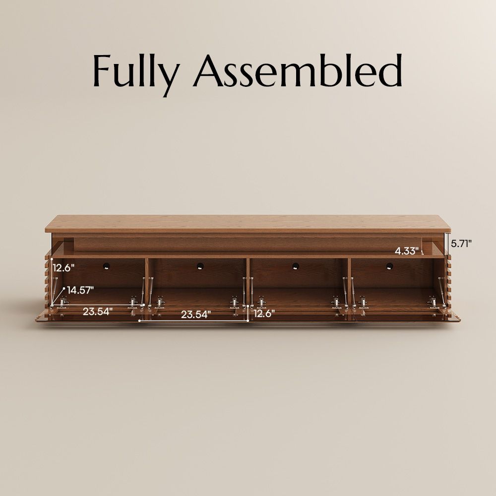 Wood Walnut Color Engineered Wood TV Stands