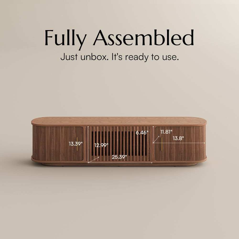 with Shelves Walnut Color TV Stands