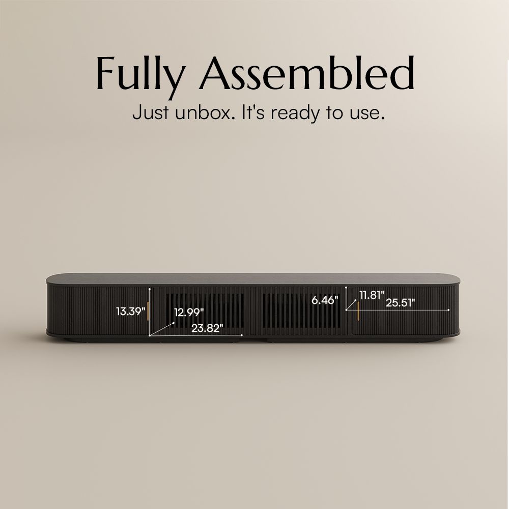 Mid Century Modern Black Plywood TV Stands