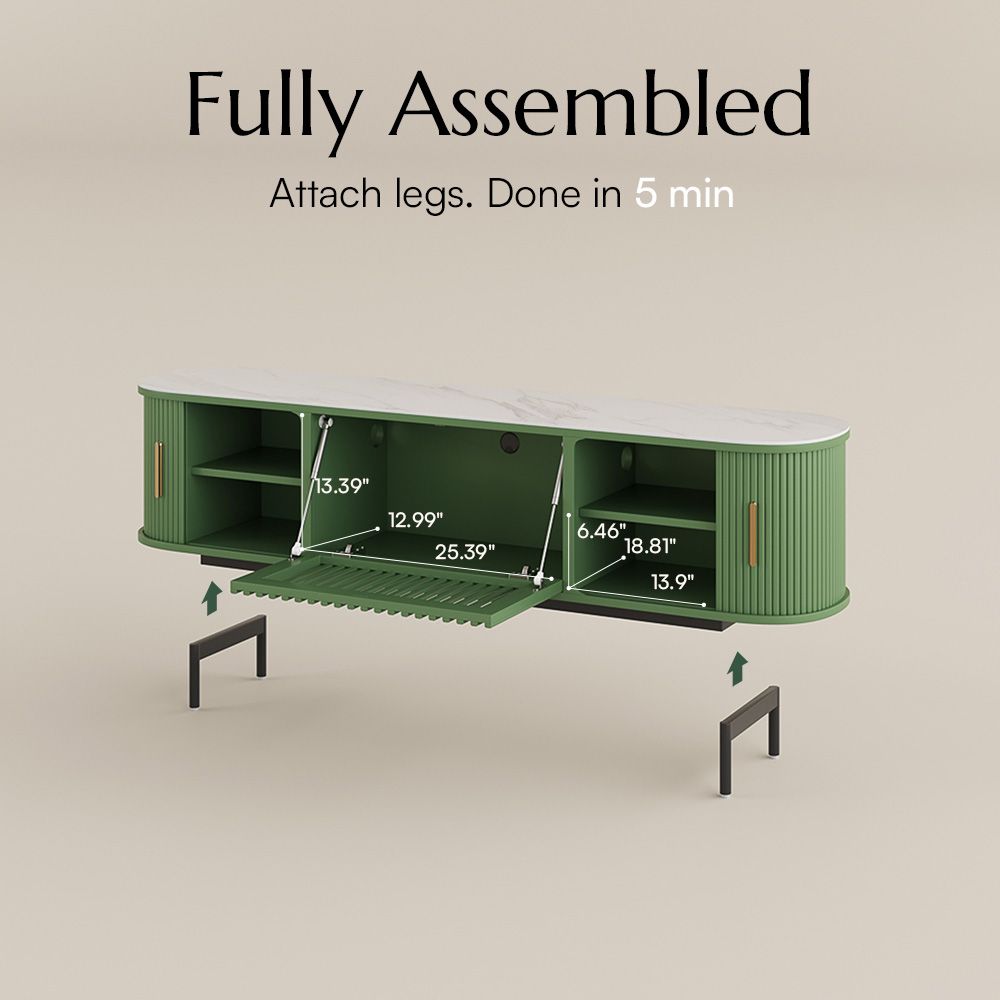 Modern Green Sintered Stone TV Stands