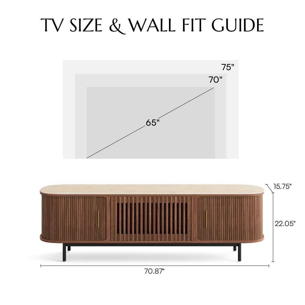 Wood Walnut Color Plywood TV Stands