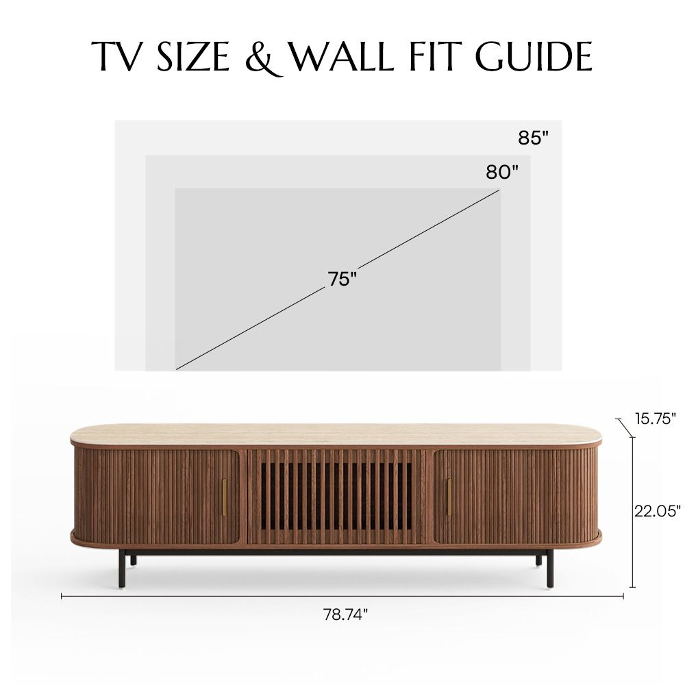 Bedroom Walnut Color Plywood TV Stands