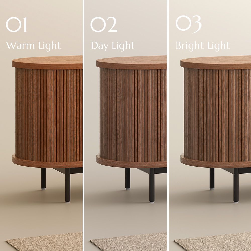 Mid Century Modern Walnut Color Engineered Wood TV Stands