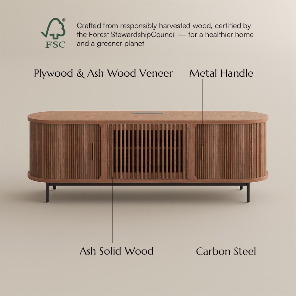 Black Walnut Color Engineered Wood TV Stands