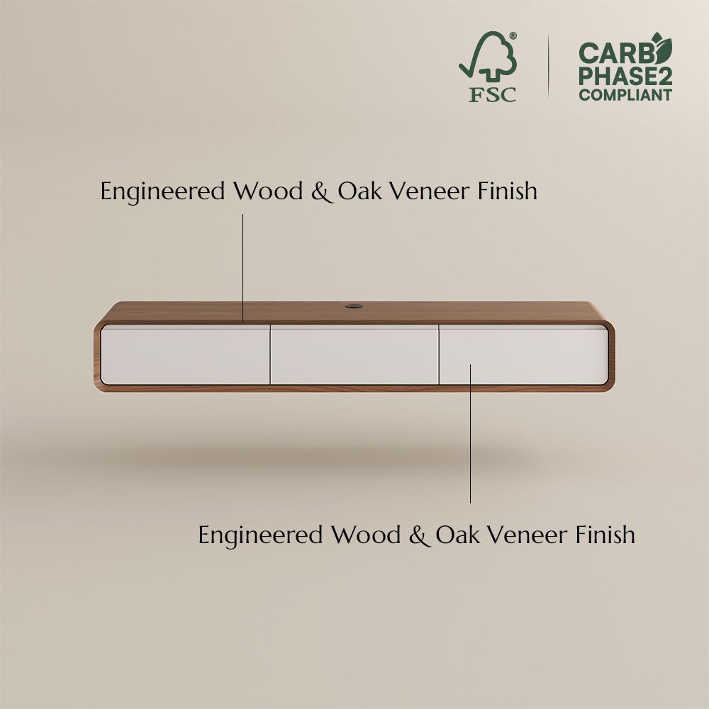 Modern Dark Wood & White MDF TV Stands