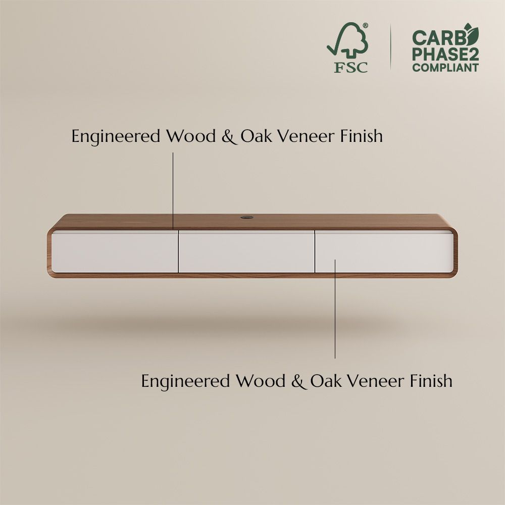 White Dark Wood & White MDF TV Stands