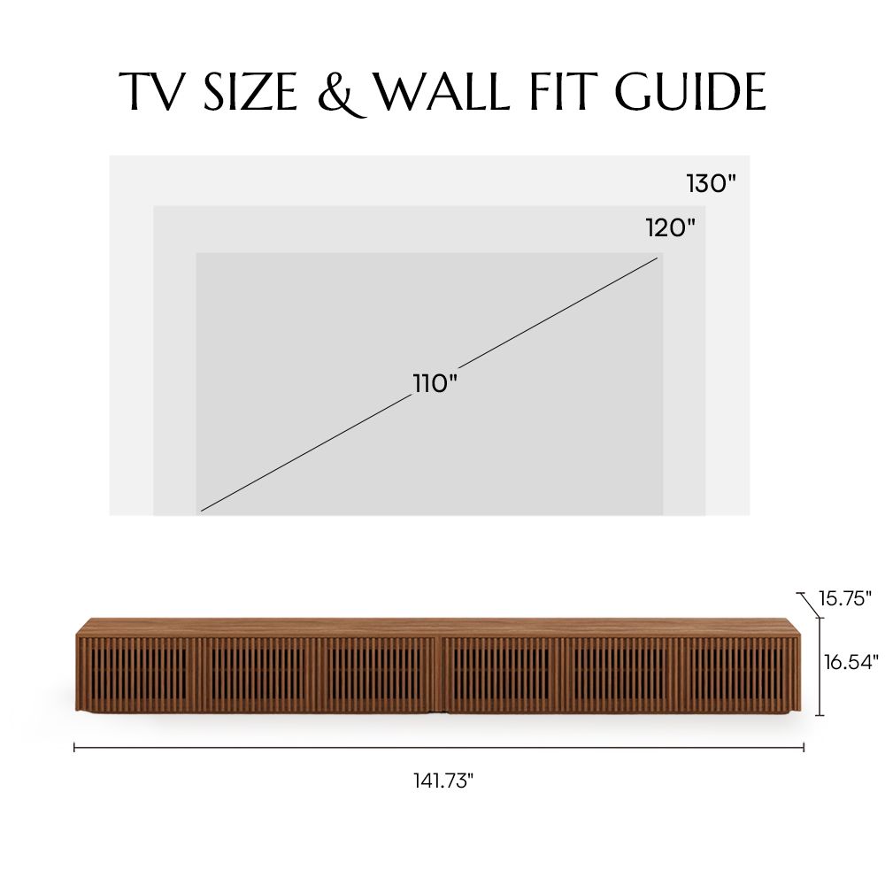 On the Ground Walnut Color MDF TV Stands