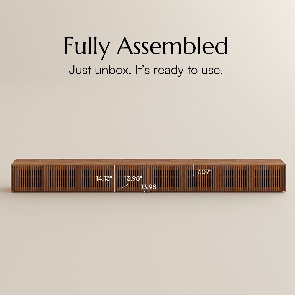 with Storage Walnut Color MDF TV Stands