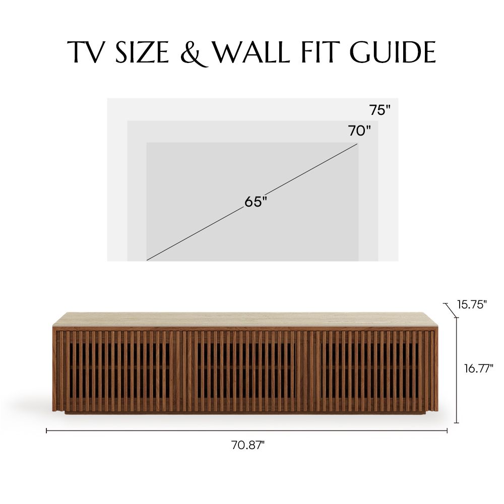 Bedroom Walnut Color MDF TV Stands