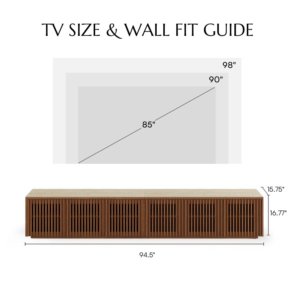 with Storage Walnut Color MDF TV Stands
