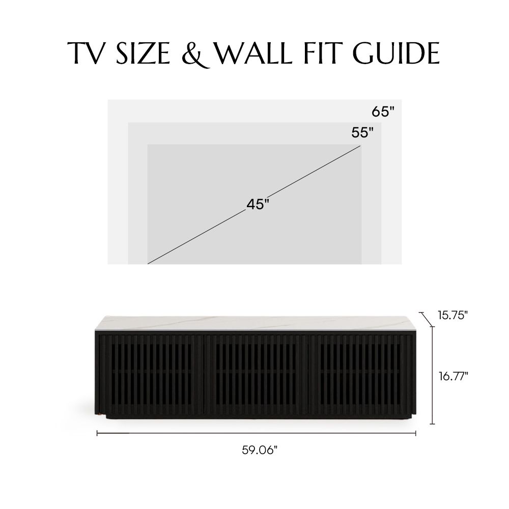 Aeolus Black MDF TV Stands