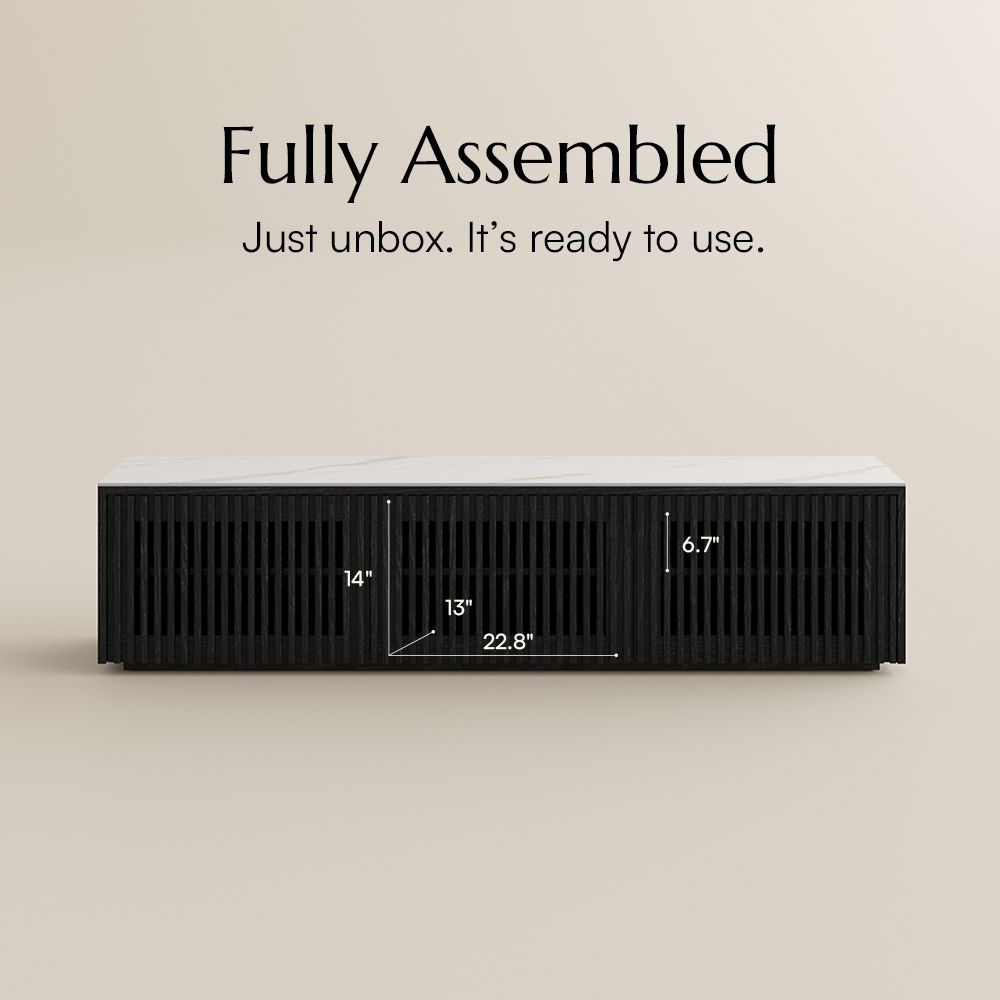 with Sintered Stone Top Black MDF TV Stands