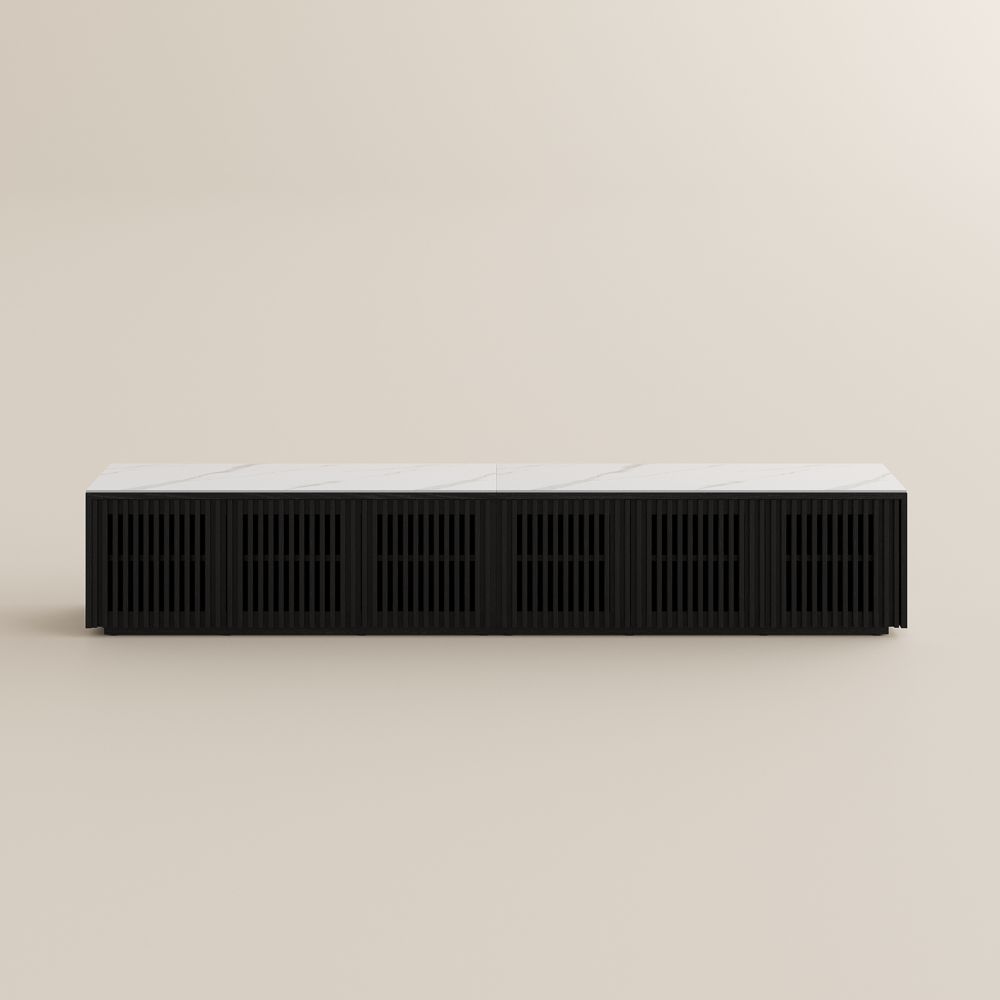 Aeolus Black MDF TV Stands