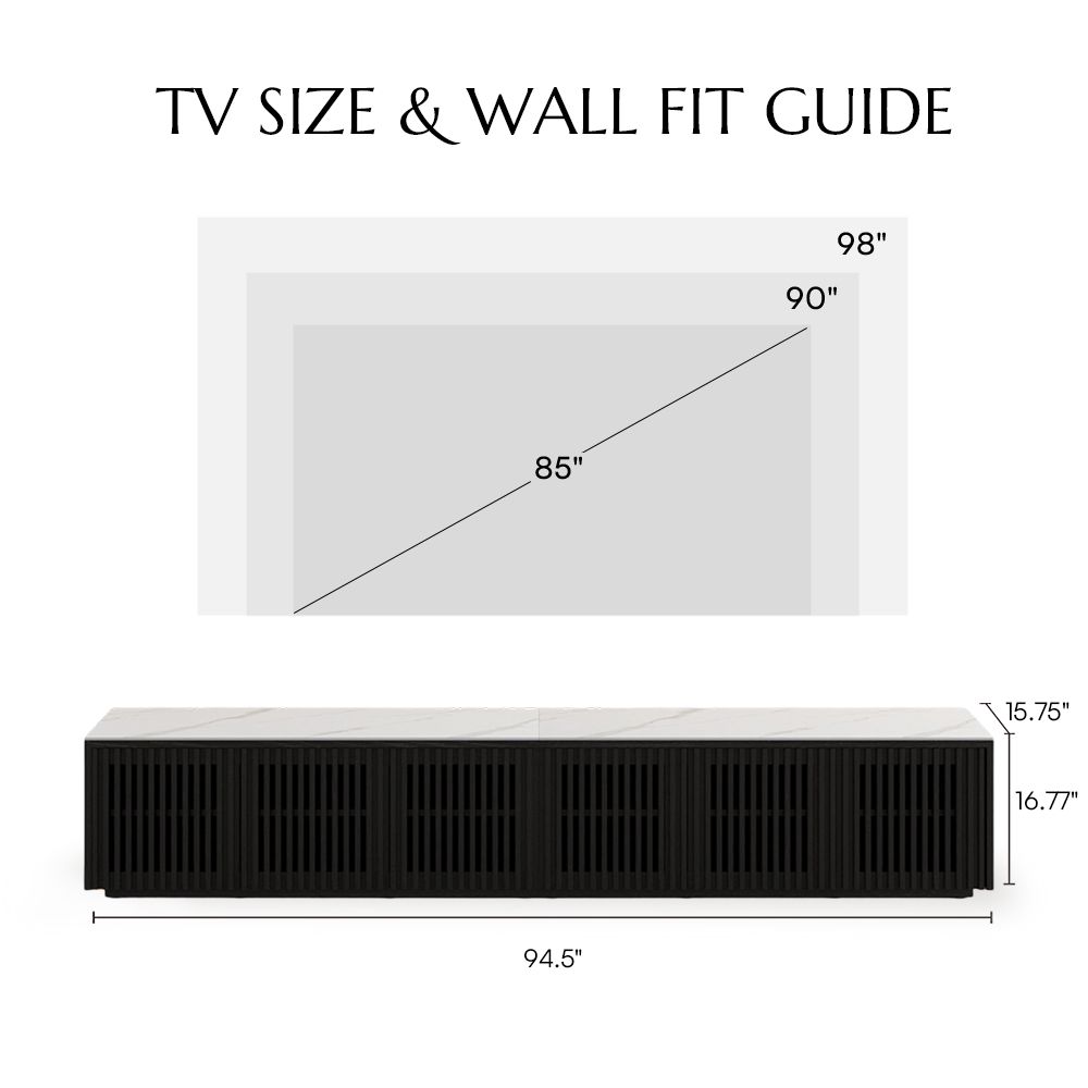 Large Black MDF TV Stands