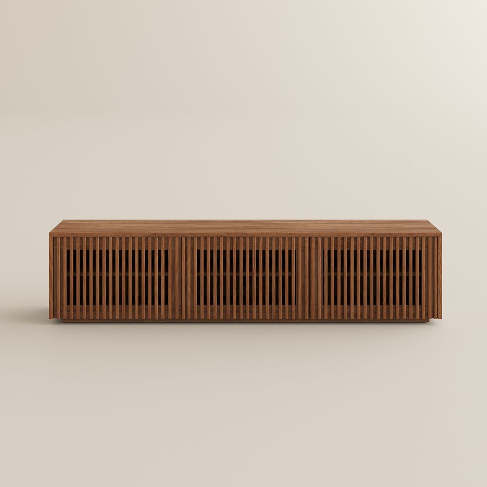 Living Room Walnut Color MDF TV Stands