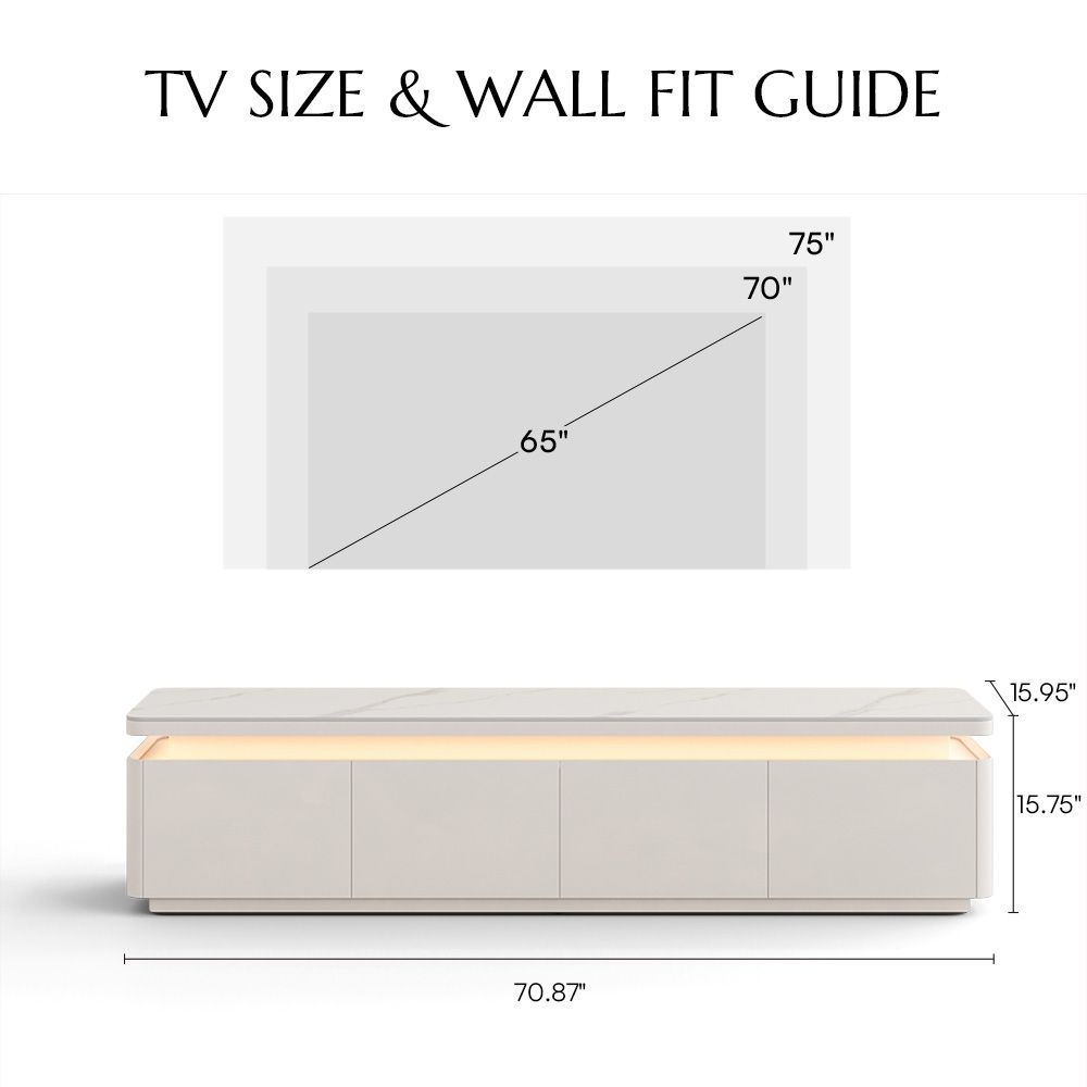 Perfect for 65 Inch TV White MDF TV Stands
