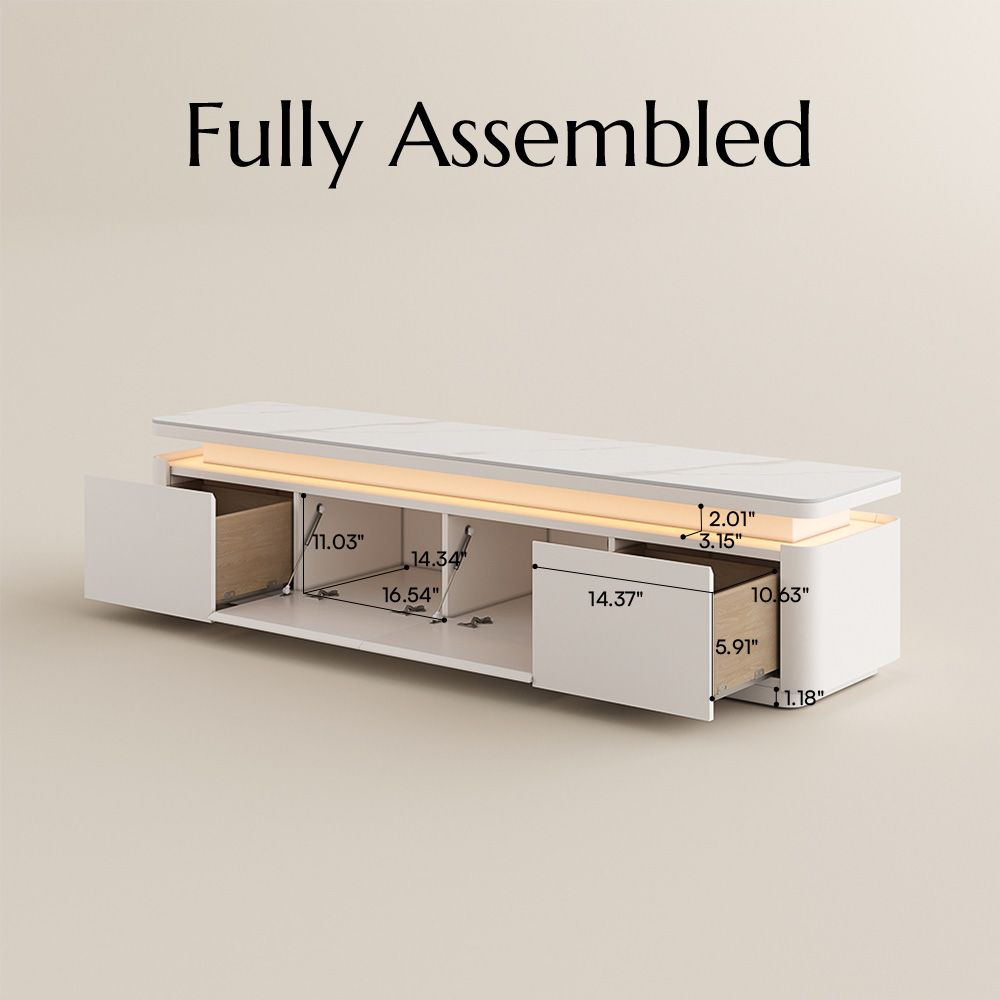 Mid Century Modern White MDF TV Stands