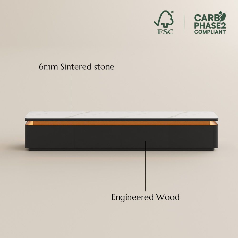 Wood White & Black MDF TV Stands